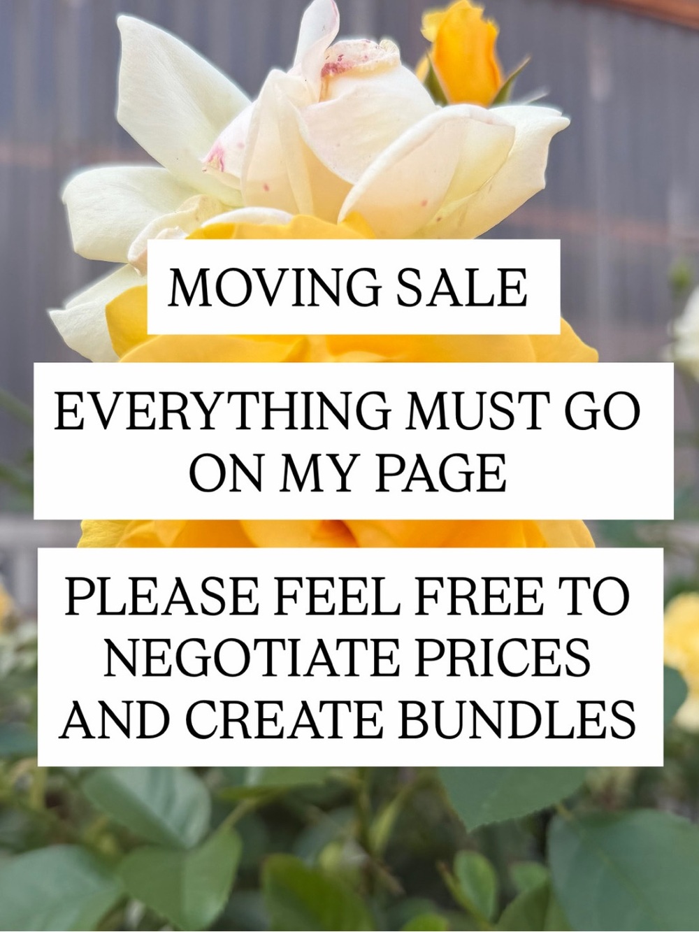 MOVING SALE